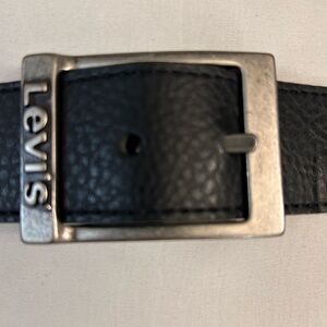 LEVIS Black pebble leather belt